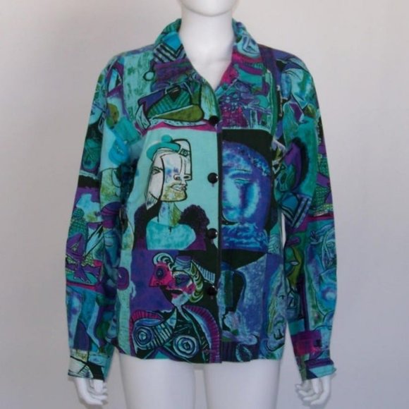 WOMEN'S NOVELTY JACKET | '80s VINTAGE CLOTHING | M - Picture 1 of 8